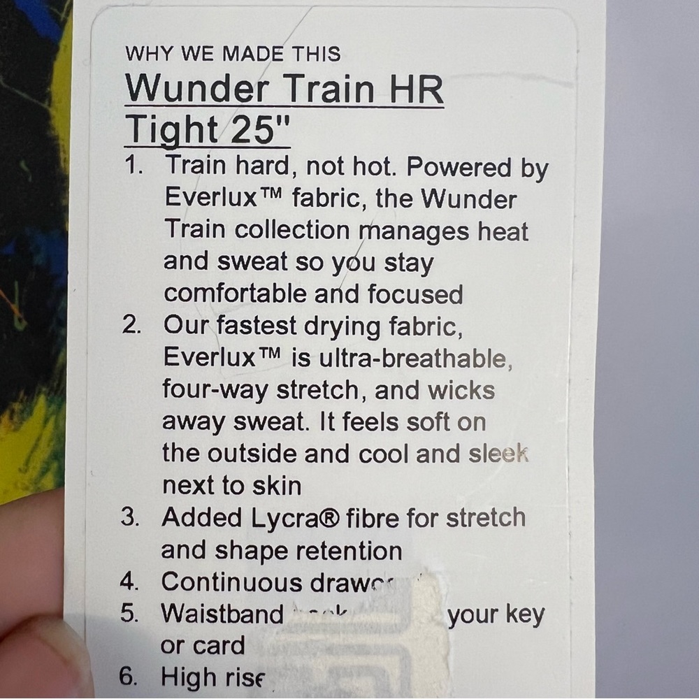 Lululemon Wunder Train HR Tight 25" Womens Size 4 Geometric NEW NWT Yoga - Picture 4 of 7